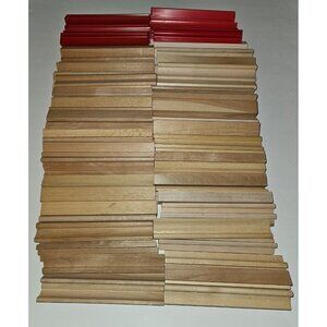 83 Scrabble Tile Tray 75 Wooden 8 Red Rack Holder Lot Art Craft Supplies Wedding